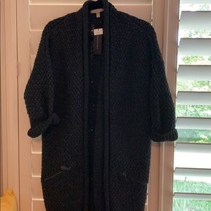 Black warm cardigan